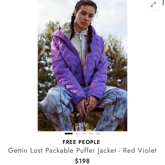 Free People Movement NWT Medium Gettin Lost Packable Puffer Jacket Outdoor Cozy - Picture 1 of 8